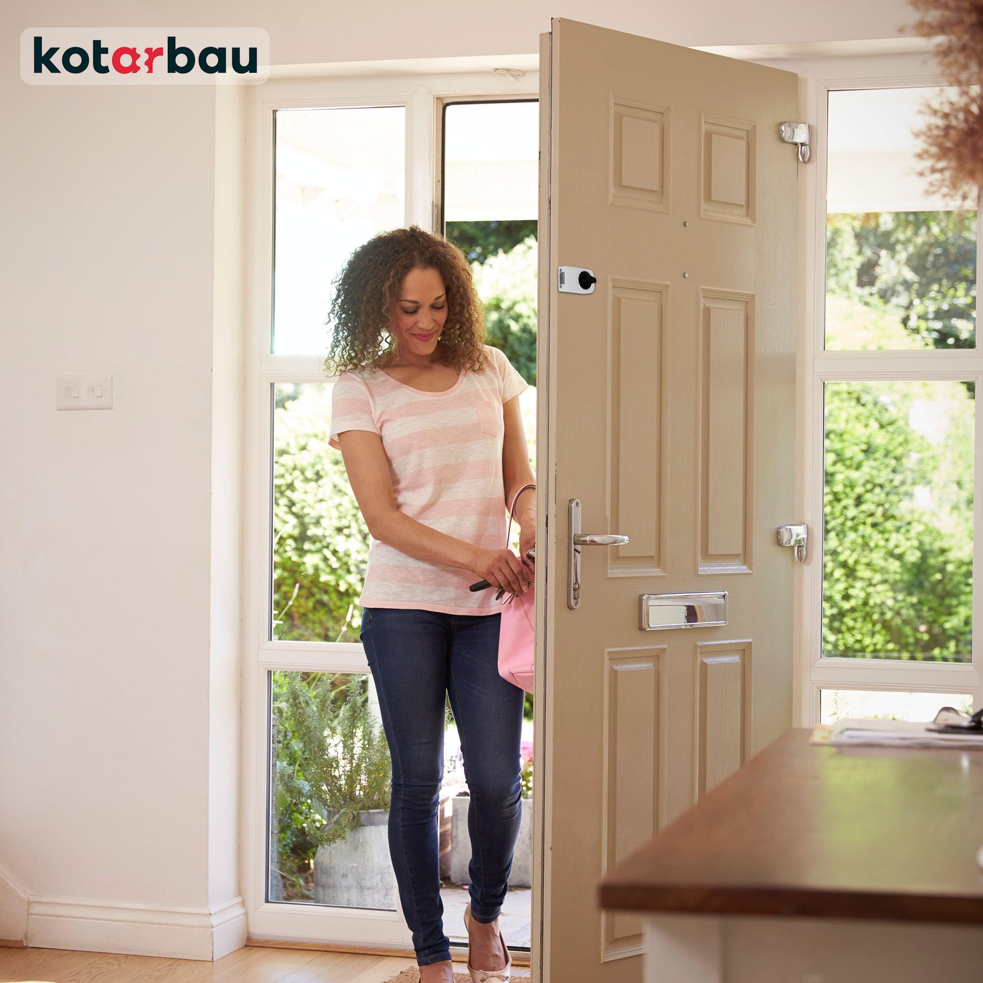KOTARBAU® Cerradura adicional de 50/60 mm, 3 colores, con cilindro de cierre, diferentes cierres, cerradura para puerta, cerradura para puerta, cerradura de caja (blanco), 50/60 mm
