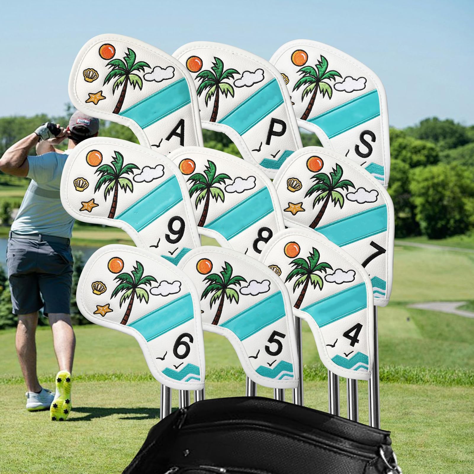 s para Palos de Golf Protectora con Estampado Tropical