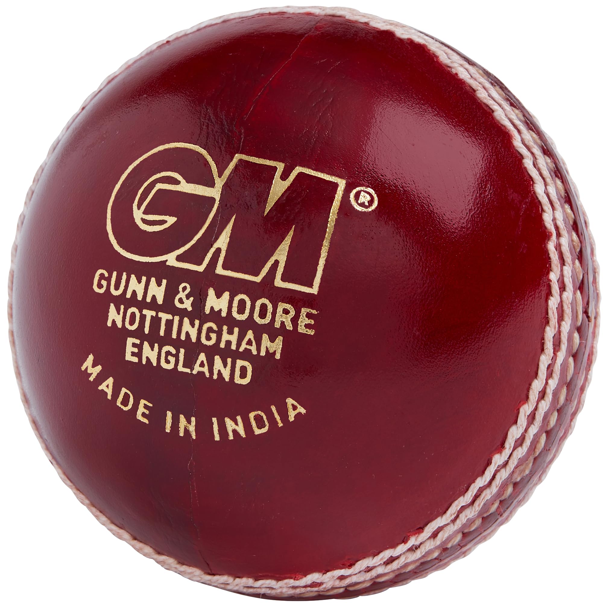 Gunn & Moore GM | Cricket Ball | Chrome Grade 1 Club Match | Hand Stitched Waxed Leather 68-70 Seam Stitches | Womens | 4.9-5.31 Ounces | Red