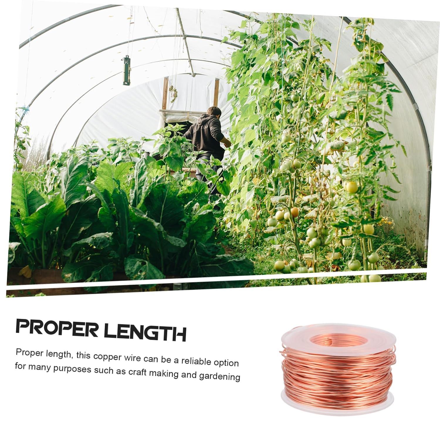 OUNONA 40m Craft Copper Wire for Gardening and Electroculture Feet of Pure Copper Wire for DIY Crafts Plant Support and Vegetable Growing