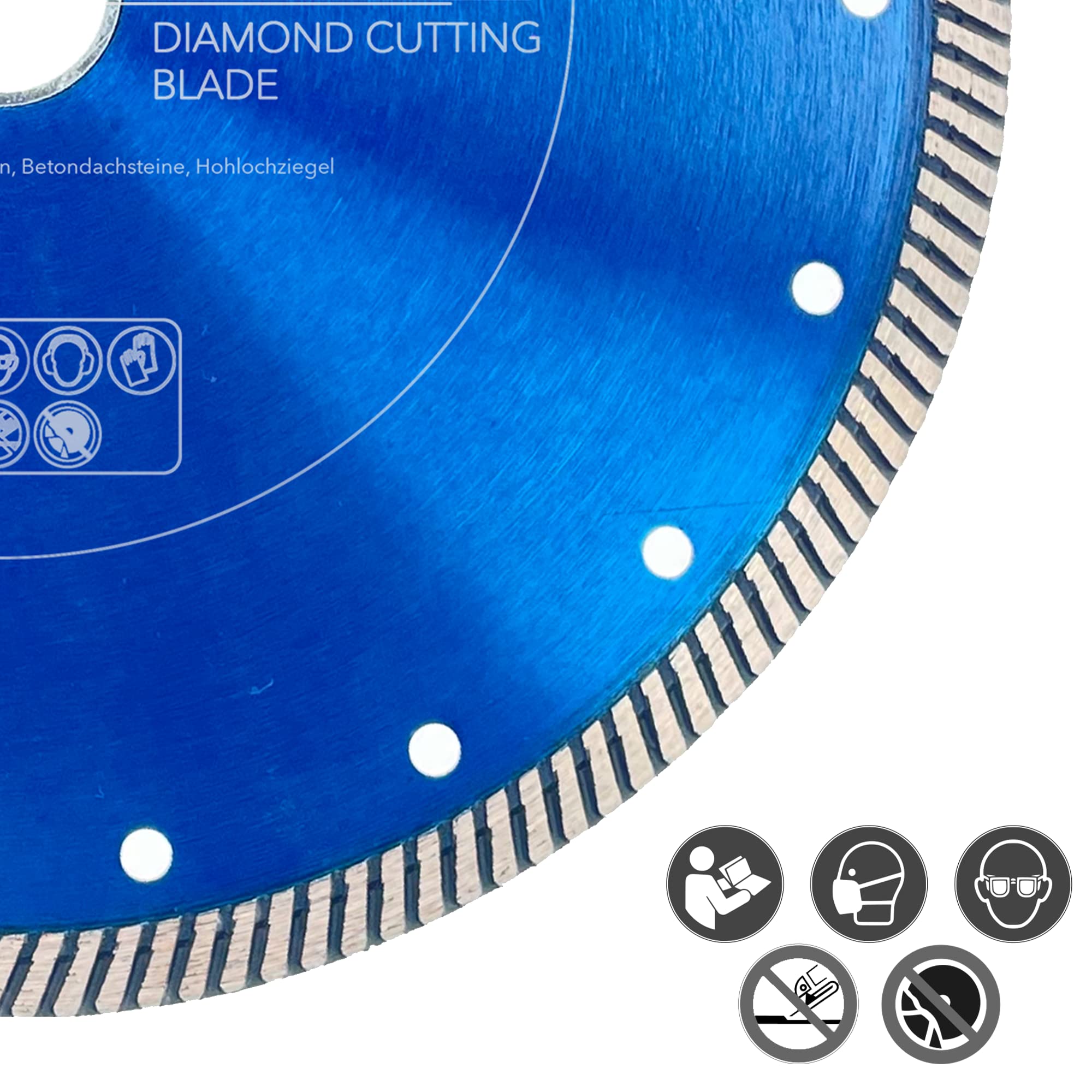 PRODIAMANT Disco Diamantato Premium Turbo 250 mm x 30/25,4 mm - taglio preciso su pietra, cemento e calcestruzzo, ideali per sega da tavolo