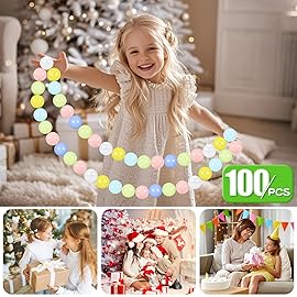 GOGOSO Ball Pit Balls for Toddlers Kids Plastic Balls for Ball-Pit Playpen Pool Baby Pastel BPA-Free Non Toxic Pastel Crush Proof Bal Mix Color 100pcs