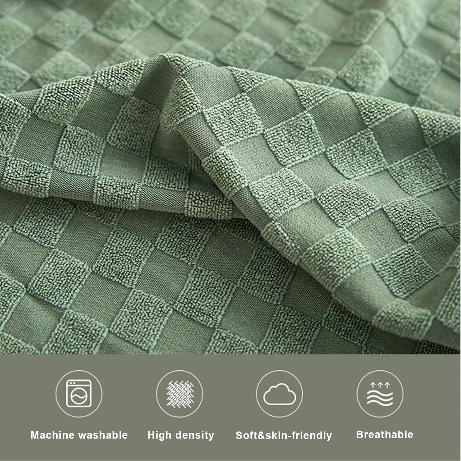 Armless Sofa Cover with Skirt Stretch Futon Covers Full Size with Elastic Bottom Folding Sofa Bed Slipcover Protector for Living Room Green