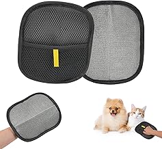 2 PCS Pet Hair Removal Glove – Double-Sided Electrostatic Pet Hair Remover Mitt for Deshedding, Washing and Grooming Cats & Dogs, Reusable Tool for Furniture, Clothing, Sofas and Carpets