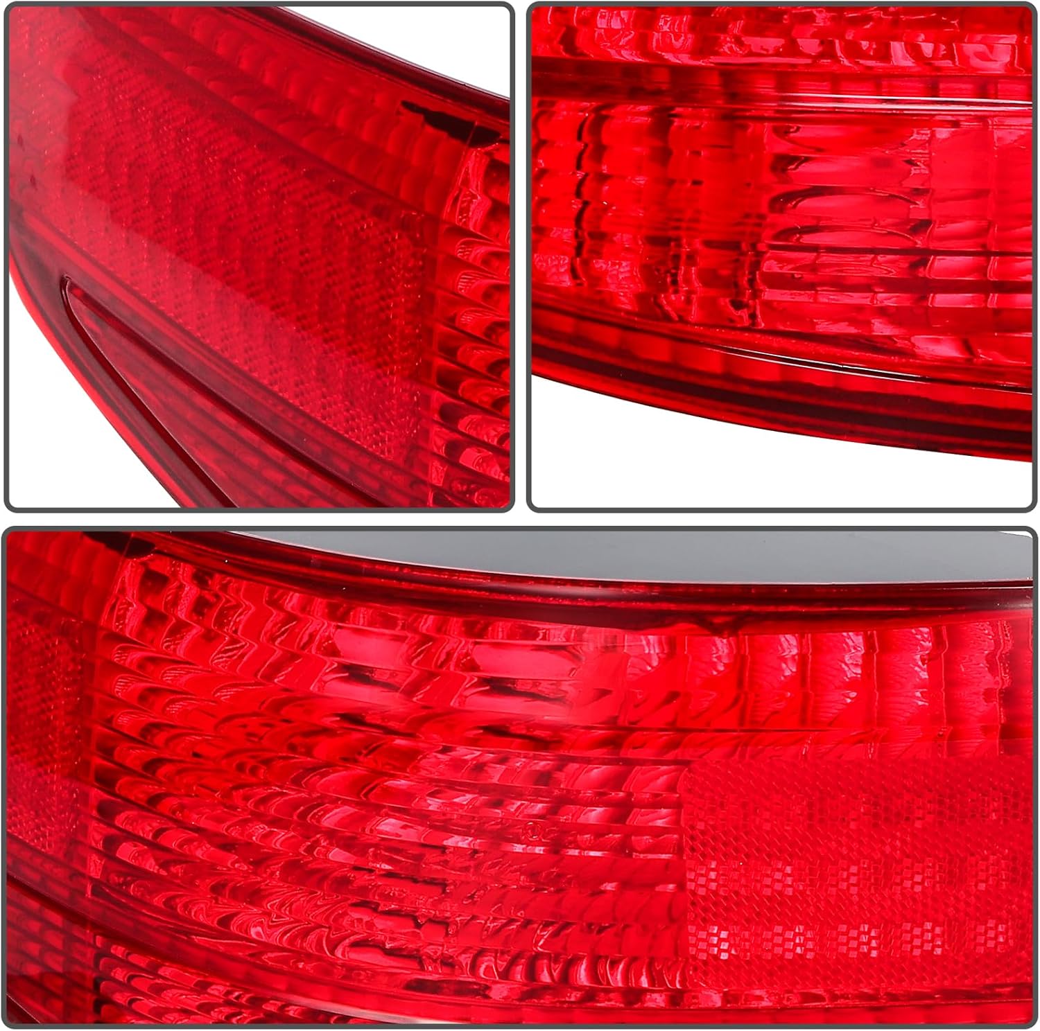 Taillight Assembly Left Driver Side 2003-2004 for Honda Accord Sedan Red Clear Lens Taillamp 33501SDAA01/HO2801148