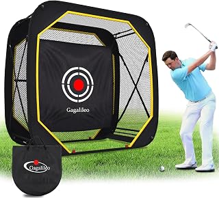 Gagalileo Pop Up Golf Practice Net: 6X6X3FT Hitting Cage with Target Easy Set Up for Backyard Garage Training for Driving Chipping Swing Beginners Enthusiasts