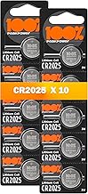 100% PeakPower CR2025 Battery – 10 PCS 3V Lithium Battery for Car Keys - CR2025 Coin Cell Batteries for Keyfob’s, Head Torches, Remotes, Scales, Led lights, Dog collars - 10 Year Shelf Life