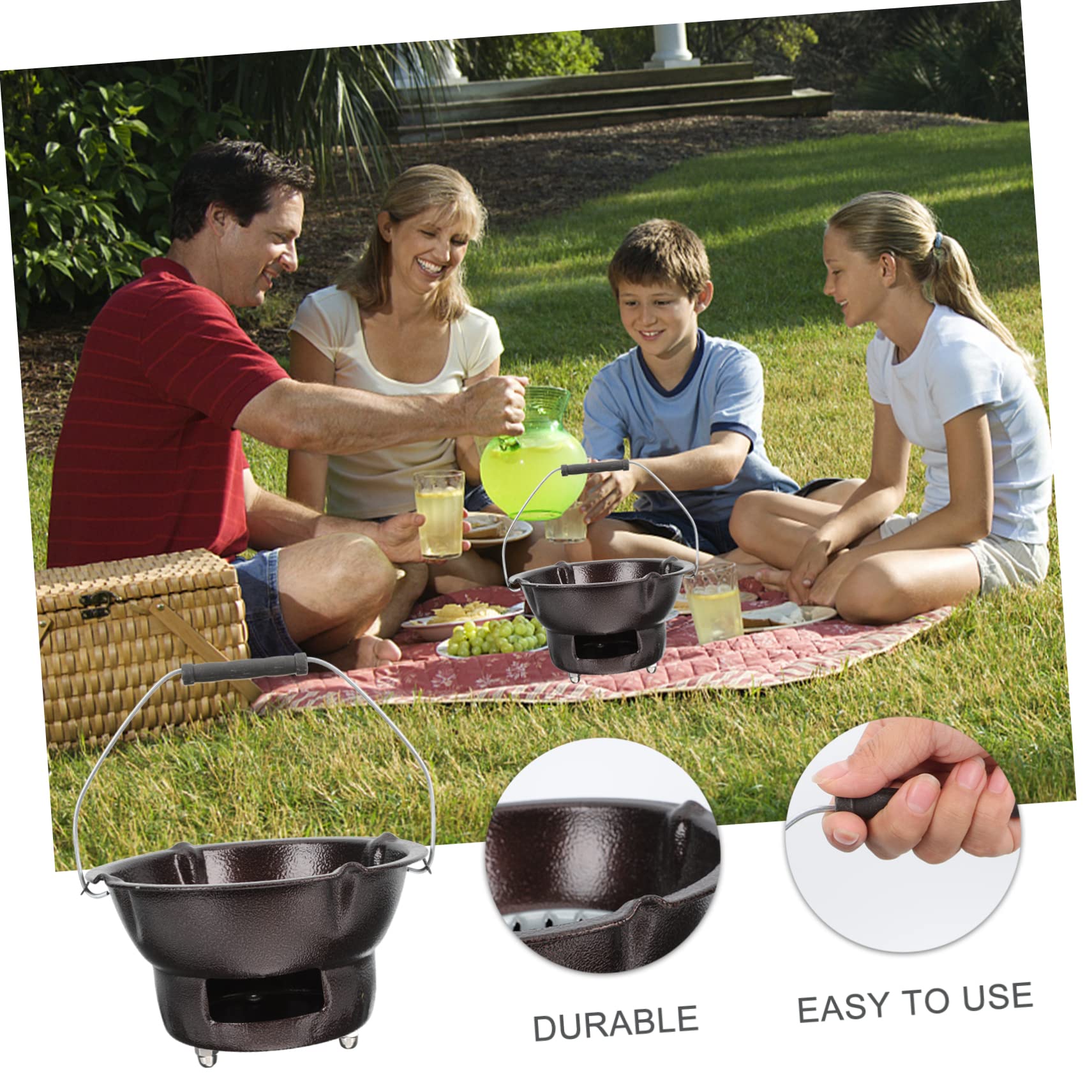 SUPVOX Réchaud À Thé Barbecue Poêle À Charbon Chauffage Extérieur Camping Cuisson