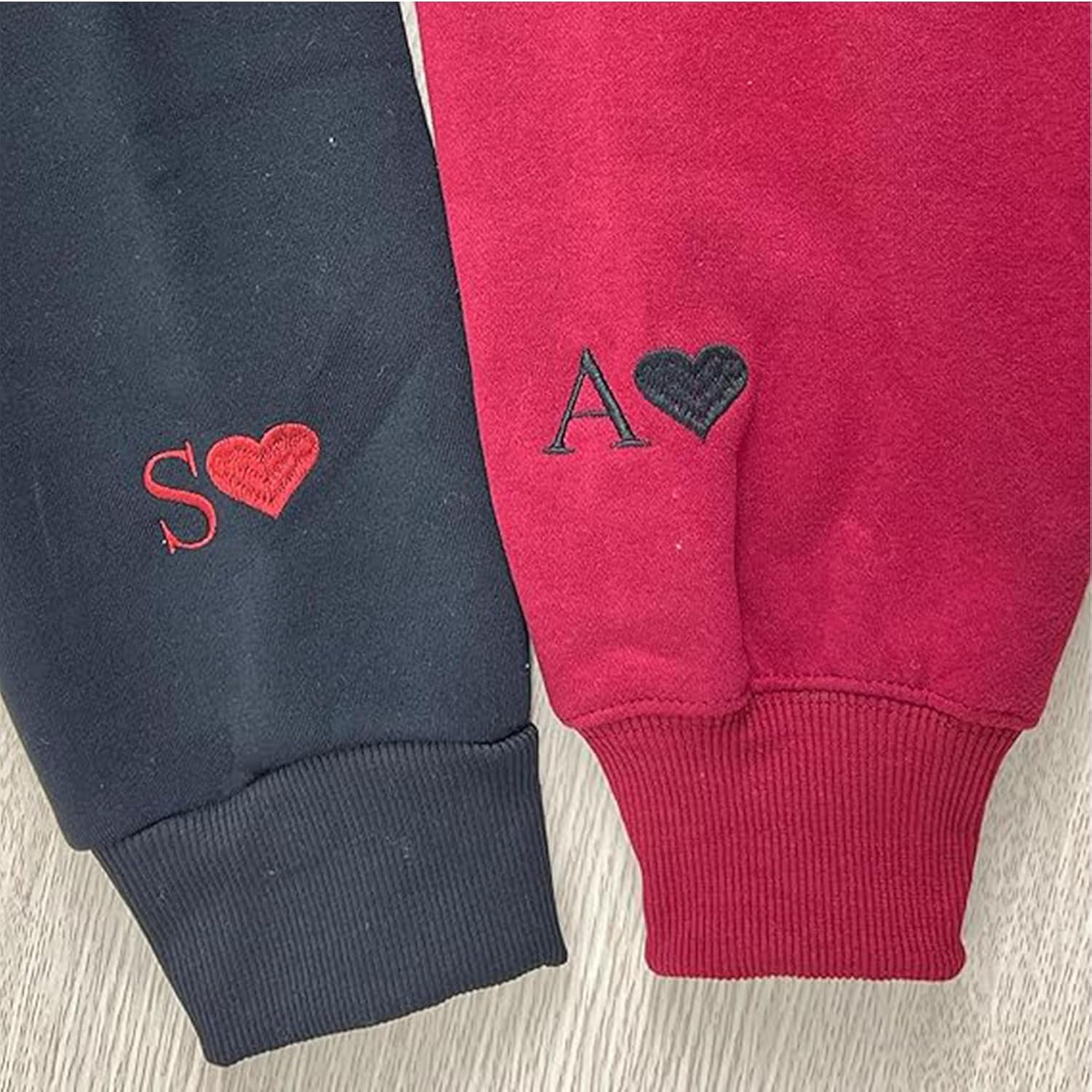 Embroidery Couple Matching Sweatshirts, Personalized Embroidery Hoodies for Boyfriend & Girlfriend, Spiderweb Sweaters for Couples Multi - Image 5