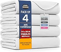 Vista 9 de Utopia Bedding Almohadillas lavables para cama 34" x 36" (Paquete de 4), almohadillas impermeables reutilizables de alta absorción