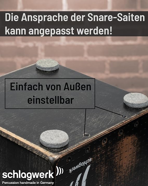 Schlagwerk CP5230 Urban OS Series Snare Cajon - Grunge Black