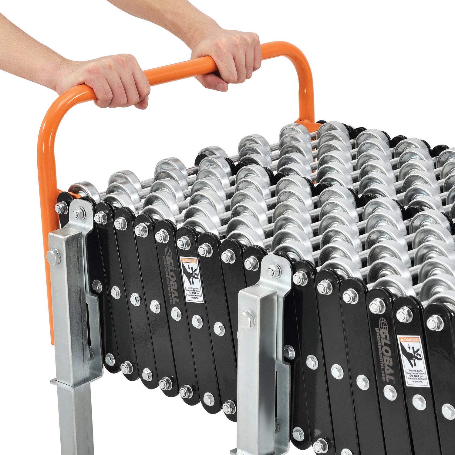 3'3" to 12'10" Portable Flexible & Expandable Conveyor - Steel Skate Wheels - 18"W: Industrial & Scientific
