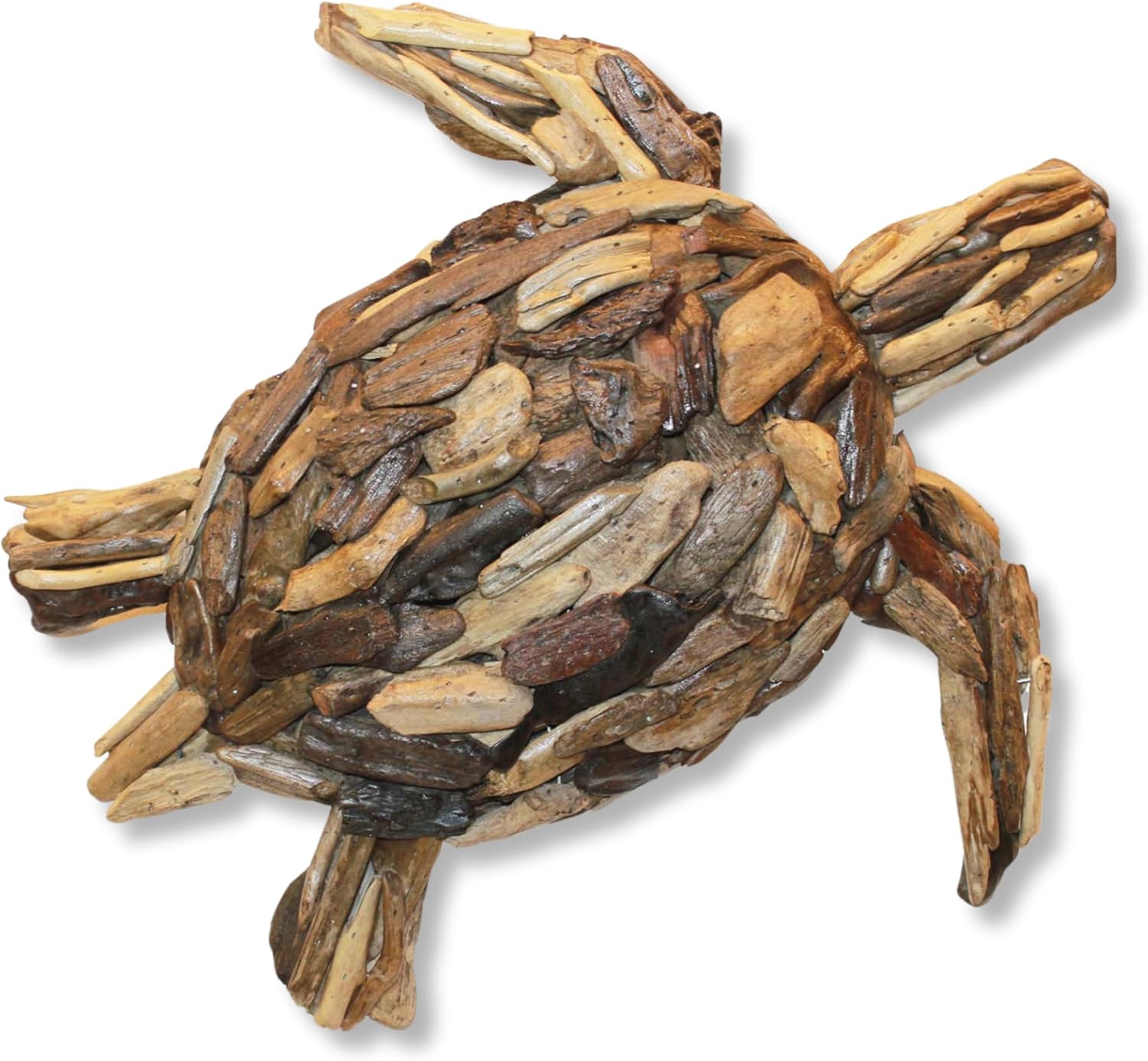 Om Gallery Driftwood Wall Art, Mother Turtle, Brown