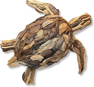 Om Gallery Driftwood Wall Art, Mother Turtle, Brown