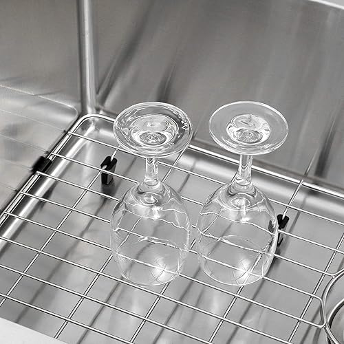 Miniatura 4 de Protectores de fregadero para fregadero de cocina, tamaño de rejilla de fregadero 27 1316 x 14 516 pulgadas, rejilla de fregadero de acero