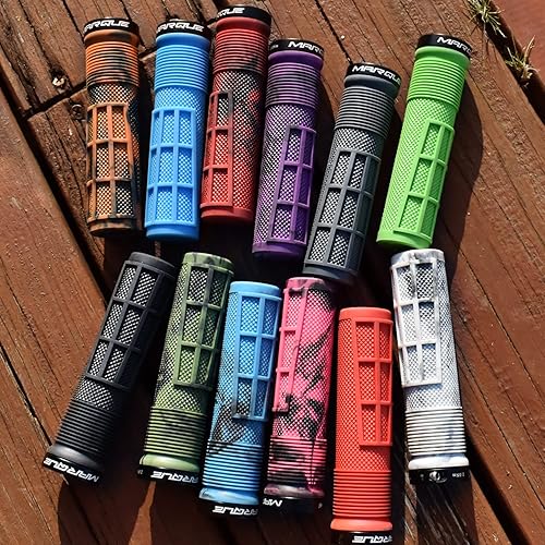 Miniatura 6 de MARQUE Race Mountain Bike Handlebar Grips  Collar de anillo de bloqueo único MTB y BMX para manillar de bicicleta con agarre antideslizante, patrón