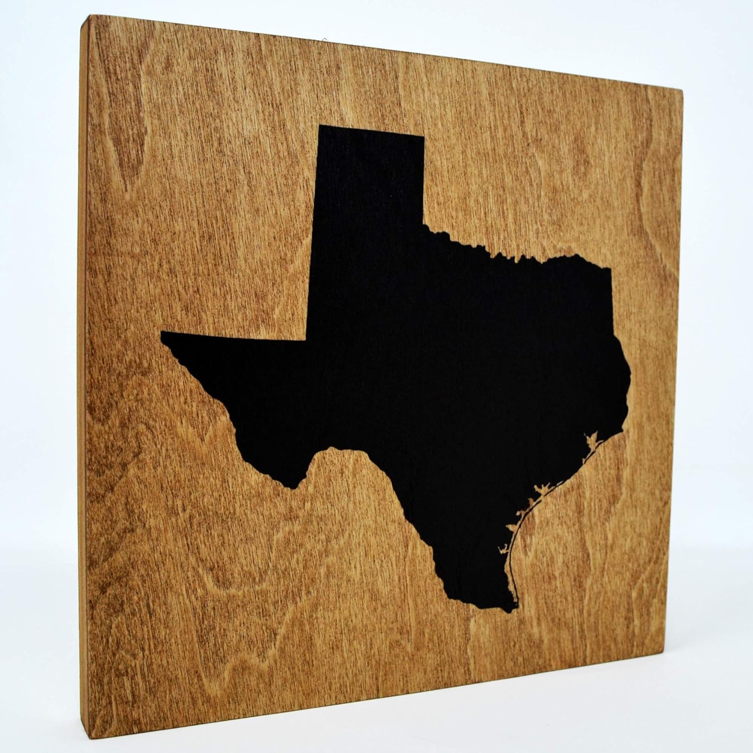 Amazon.com: Texas Wood Sign - 8”x8” State Map Silhouette Wooden Wall ...