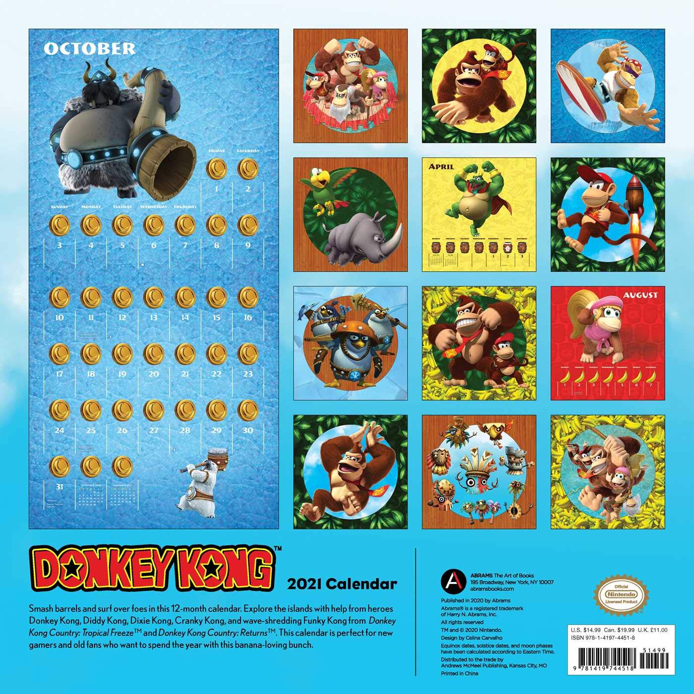 Donkey Kong 21 Wall Calendar Nintendo Books Amazon Ca