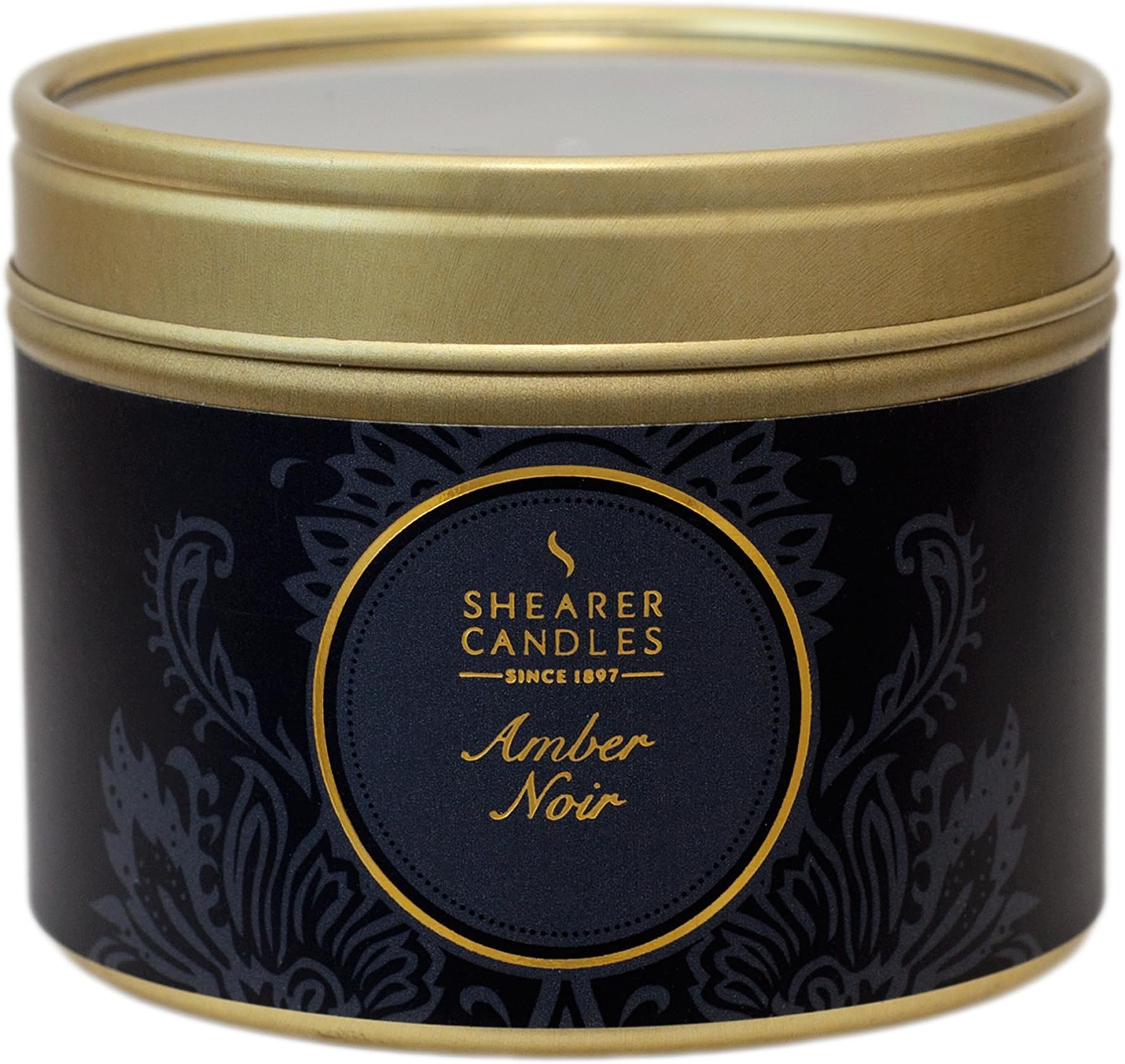 Shearer Candles Amber Noir Small Scented Gold Tin Candle - Black, Packaging May Vary