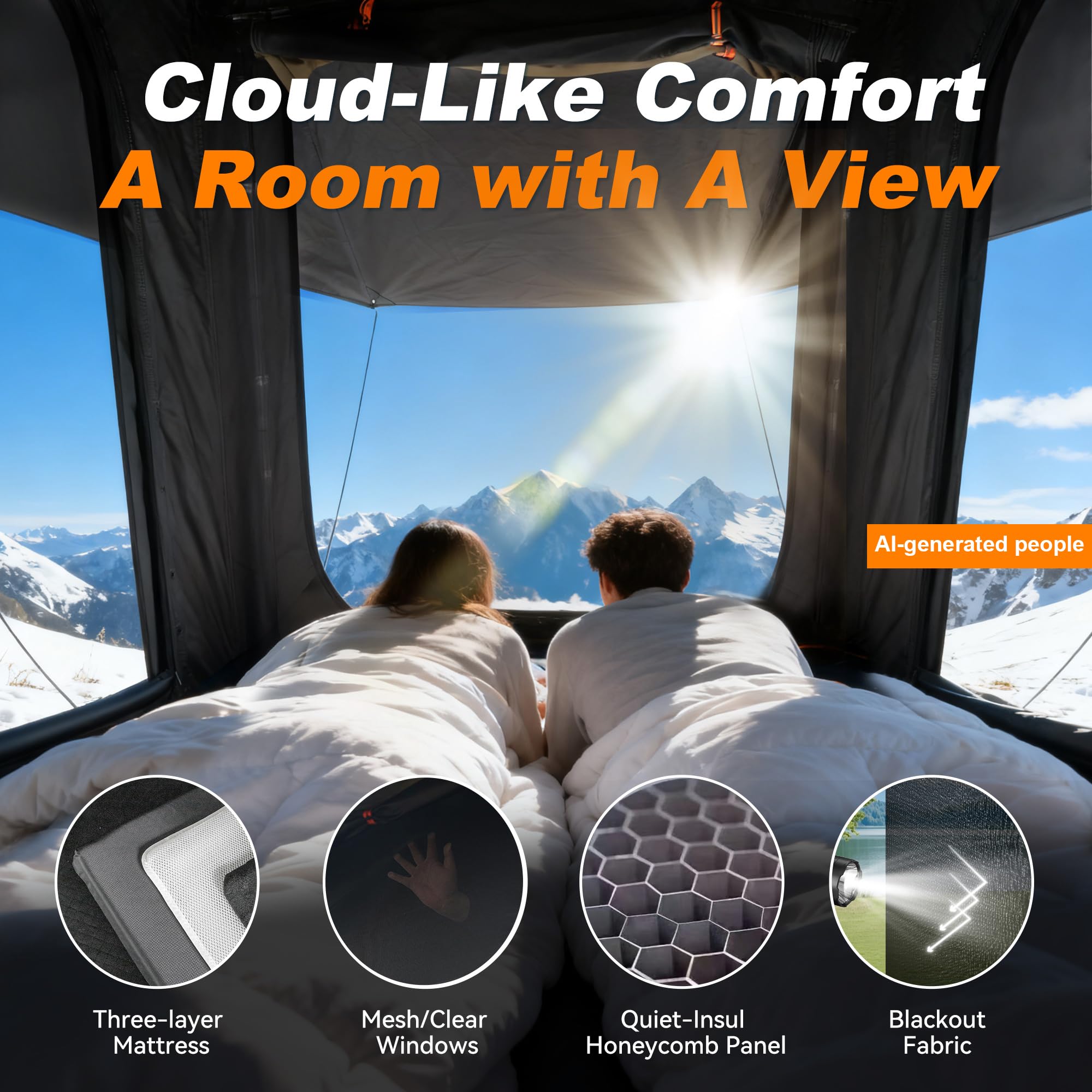 Naturnest Rooftop Tent Hard Shell - Key Features
