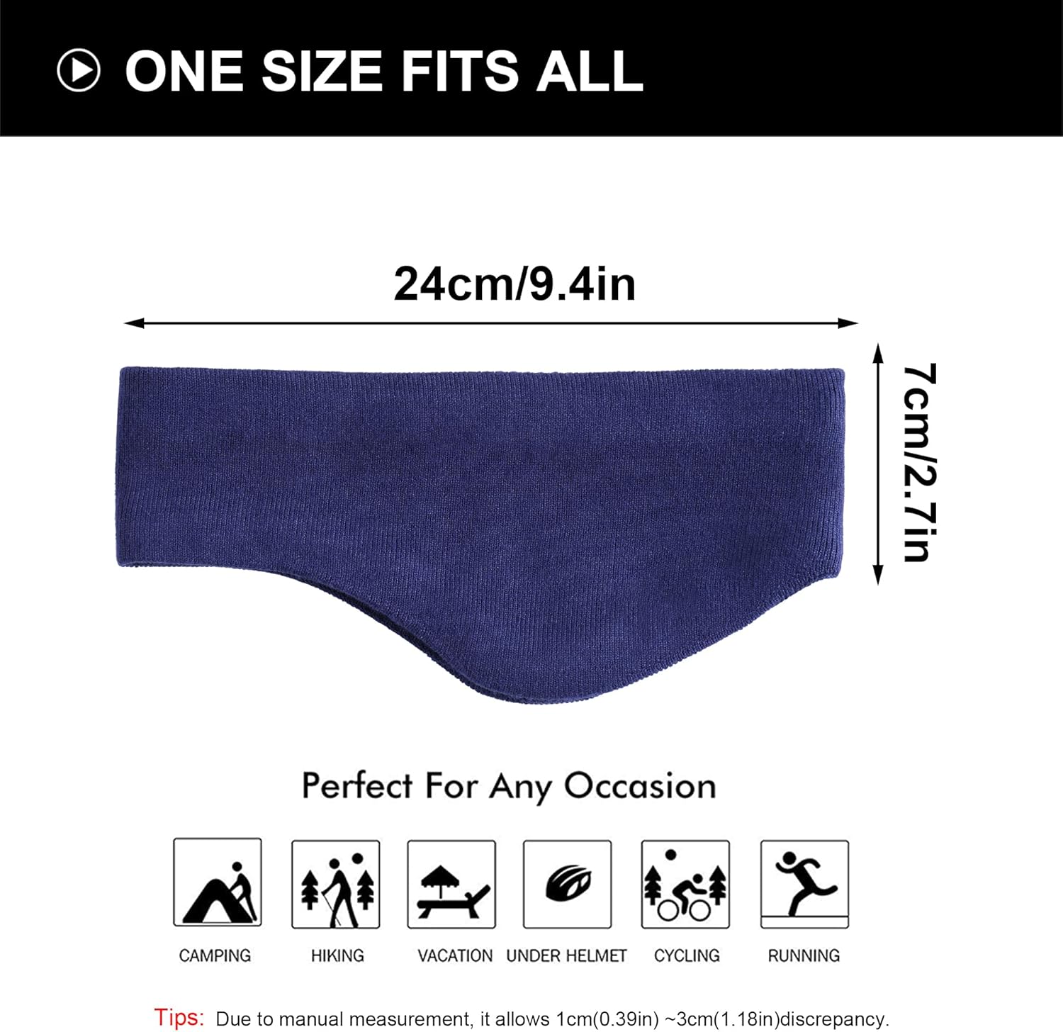 WTACTFUL Double-Layer Fleece Pro, Ear Warmers Muffs Cold Weather Winter Headband Ear Covers for Men Women Ski Running Cycling - Image 6