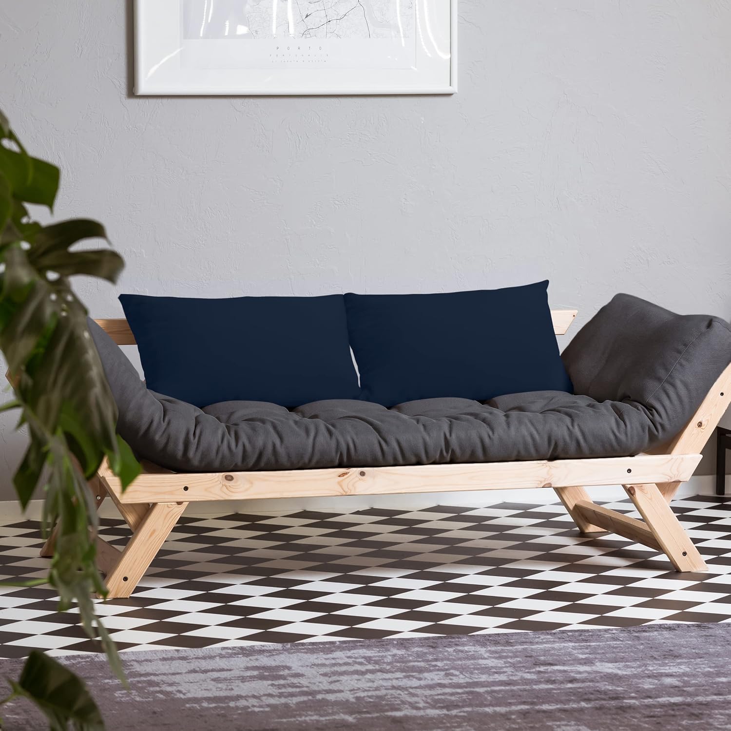 Utopia Bedding Throw Pillows Insert (Pack of 2, Navy) - 12 x 20 Inches Bed and Couch Pillows - Indoor Decorative Pillows