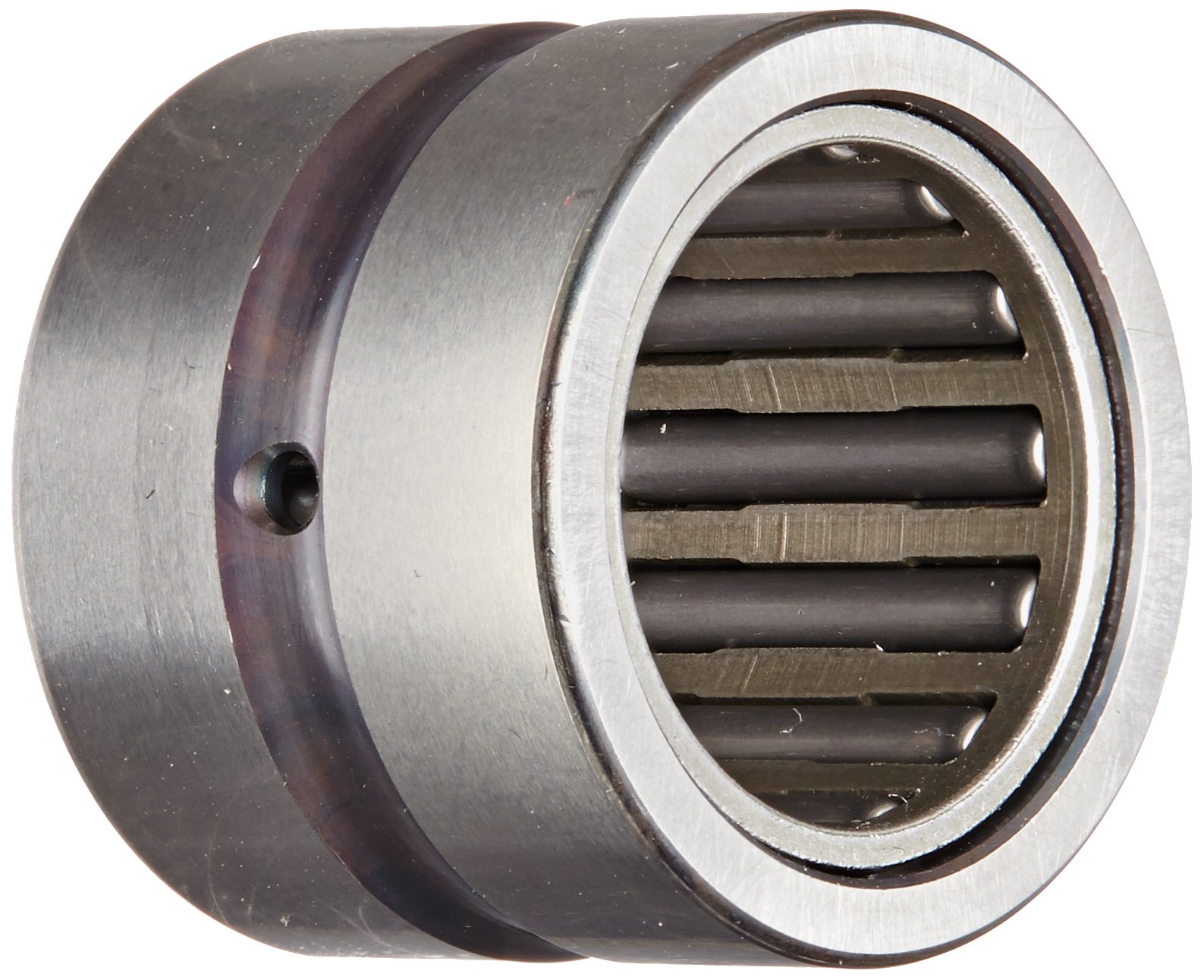 Koyo NK17/20A Needle Roller Bearing, Outer Ring and Roller, Open, Oil Hole, Steel Cage, Metric, 17mm ID, 25mm OD, 20mm Width, 23000rpm Maximum Rotational Speed