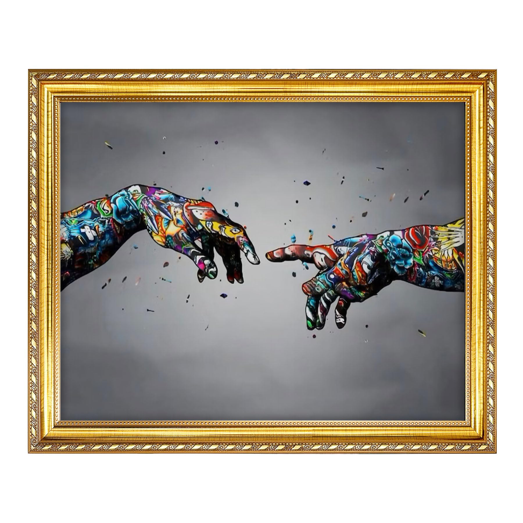 Amazon.com: Banksy Graffiti Wall Art Touch Hands Framed Banksy