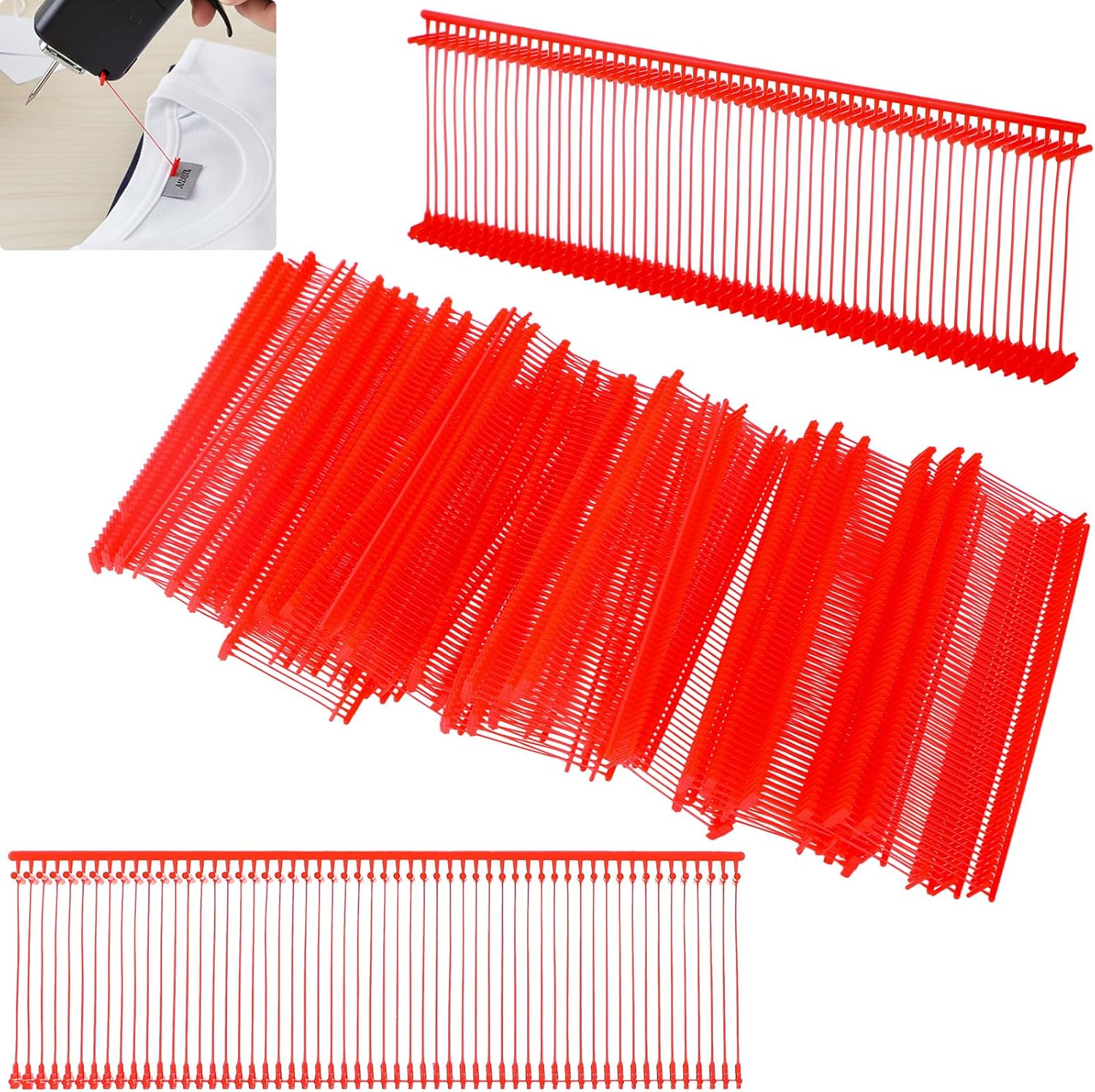 60000 Pcs 2 Inch Tags for Tagging Gun Fasteners, Plastic Garment Tag Barbs Refills, 5000 Pcs Per Box 50 Per Clip 12 Boxes for Retail Consignment Manufacturing