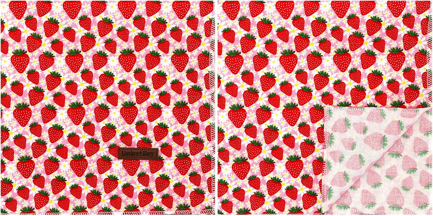 Lionheart Glory Easter Dog Bandana - 1 Pack Washable Soft Sturdy Pet Scarf, Strawberry Flowers Pattern for Small Medium Large Female Male Dogs Spring Pink Dog Bandanas image 3