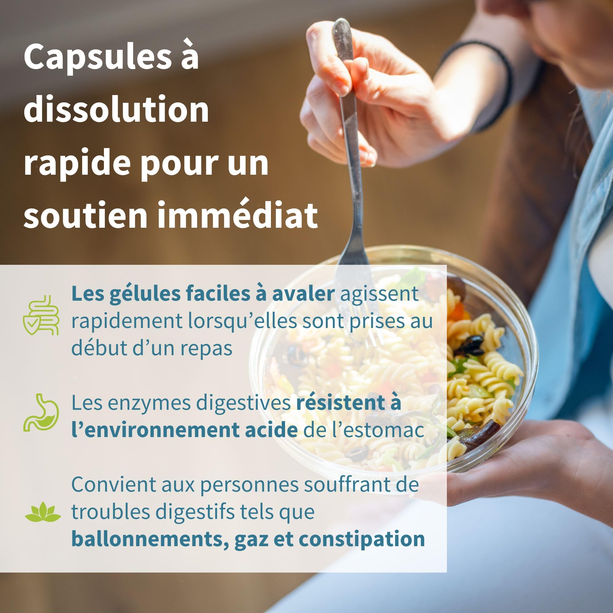 Enzymes Digestives & Bétaïne HCl, 90 Capsules, Complexe Avancée de 10 Enzymes Digestives compris Bromélaïne, Papaïne, Lactase, Lipase, Formule Pure et 100% Végétale - par Igennus