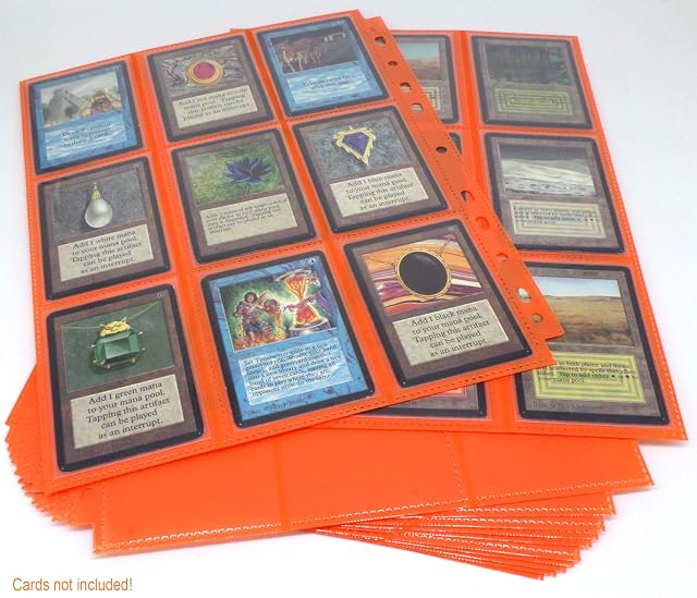 Foto 2 de 3 de docsmagic.de 10 18-Pocket Pages Orange - Sideloading - 11 Holes - MTG PKM YGO - Pagina