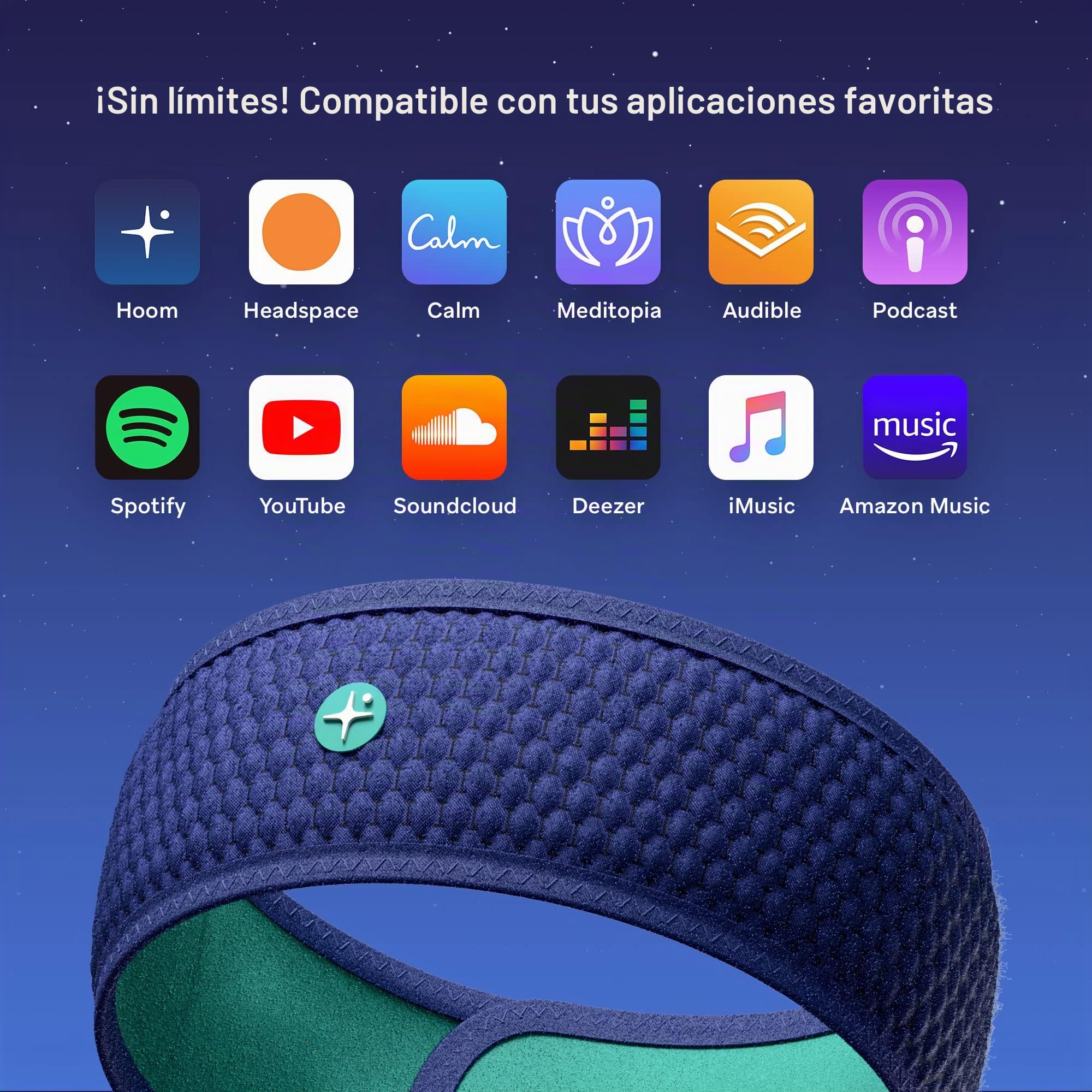 Auriculares Bluetooth para dormir Diadema con acceso a historias hipnóticas y sonidos de expertos en sueño