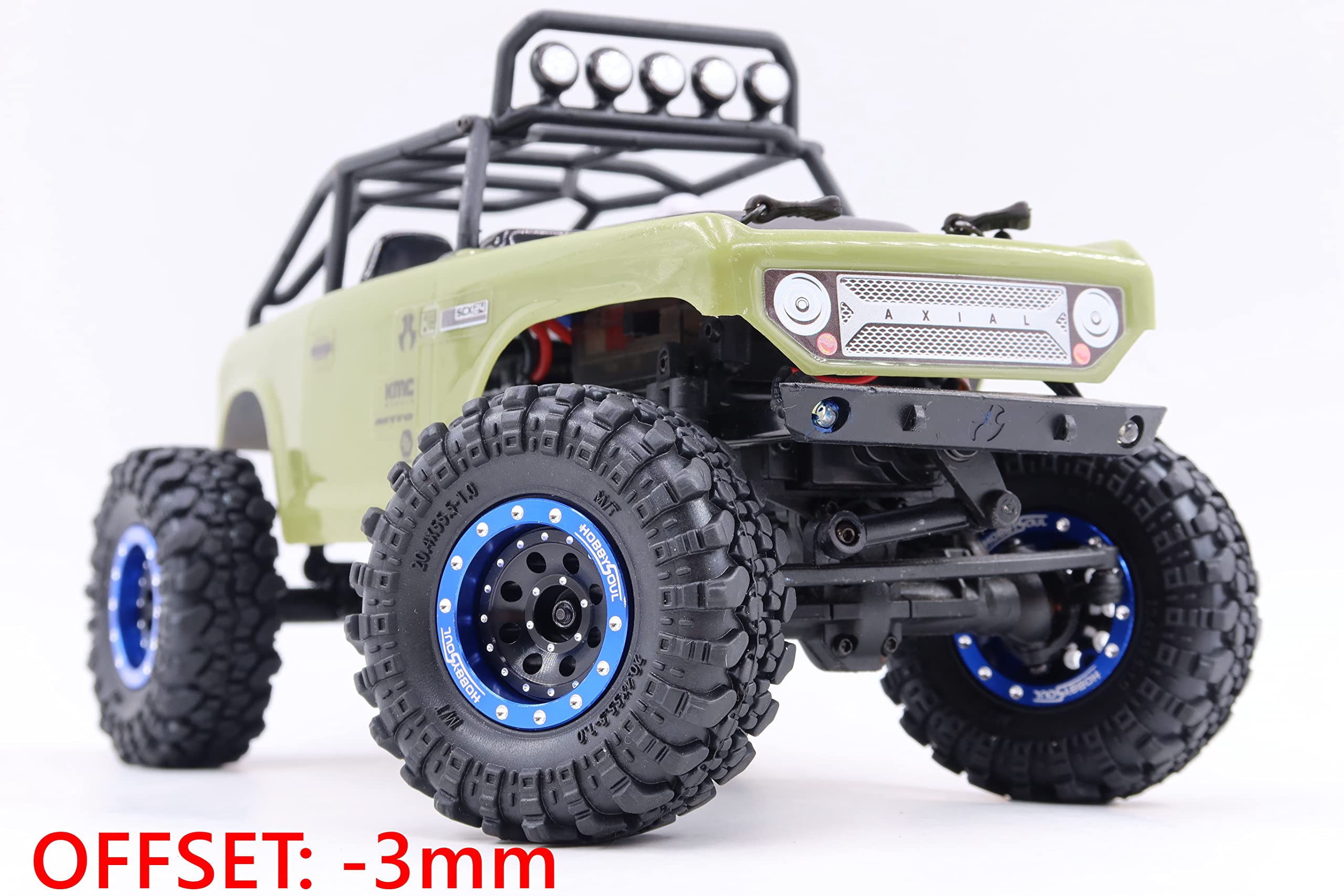 Amazon | Hobbysoul 調節可能なオフセット RC 1.0 ホイールとタイヤ、1