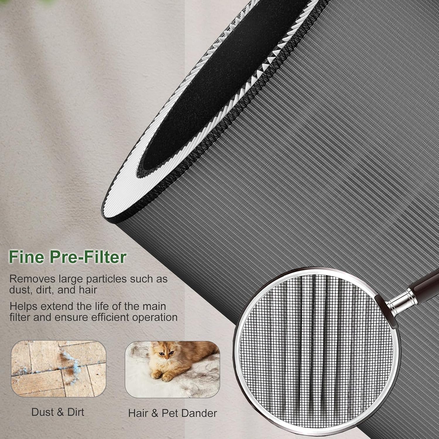 2-Pack C610 Replacement Filter Z, Compatible with Winix C610 Air Purifier, Z Filter 1712-0121-00