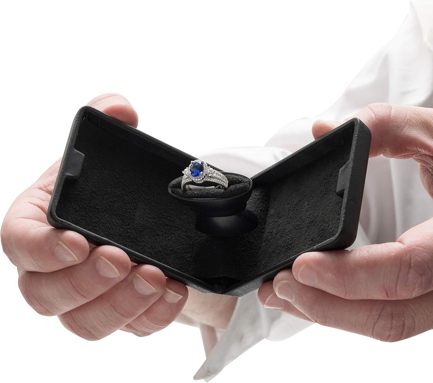 Noble Pack Pop the Question Ring Box - Flat & Slim Engagement Ring Box for Proposal or Special Occasion - Image 4