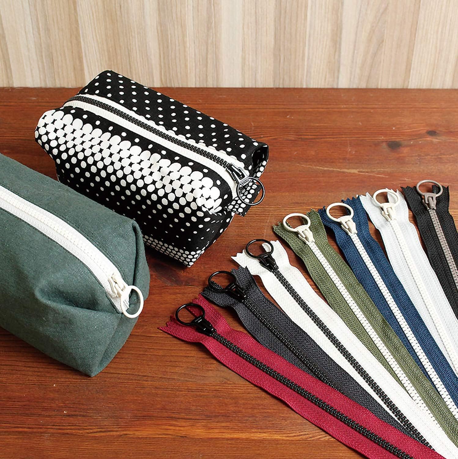 YKK 3VSC25-321 Combination Zipper, 9.8 inches (25 cm), Set of 5 Same Color, Khaki