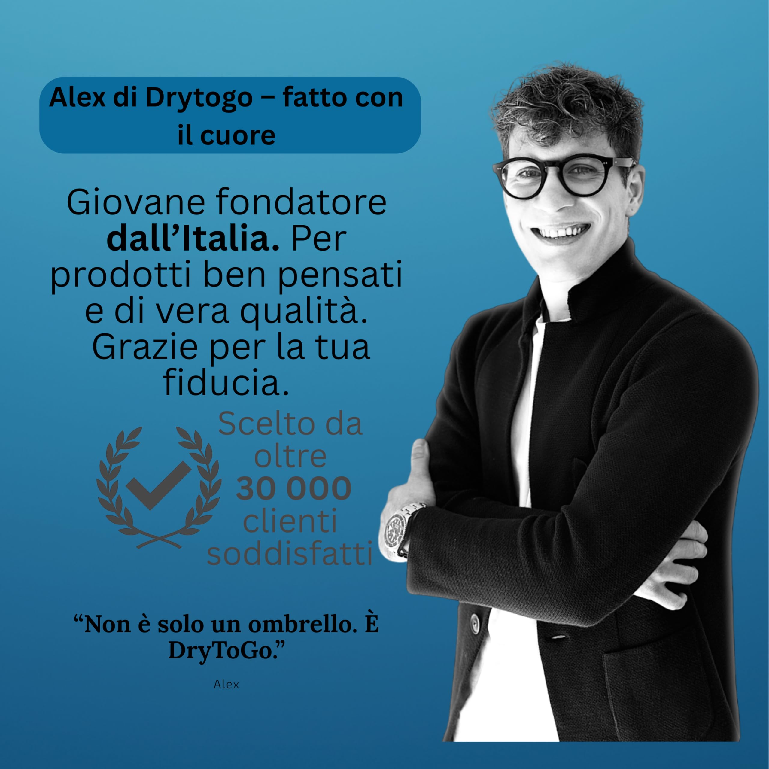 Ombrello pieghevole I Ombrello pioggia 3 misure Ø95cm, Ø100cm, Ø105cm | Ombrello antivento, piccolo e leggero I Ombrello da viaggio per uomo e donna I Umbrella automatico apri e chiudi I Drytogo