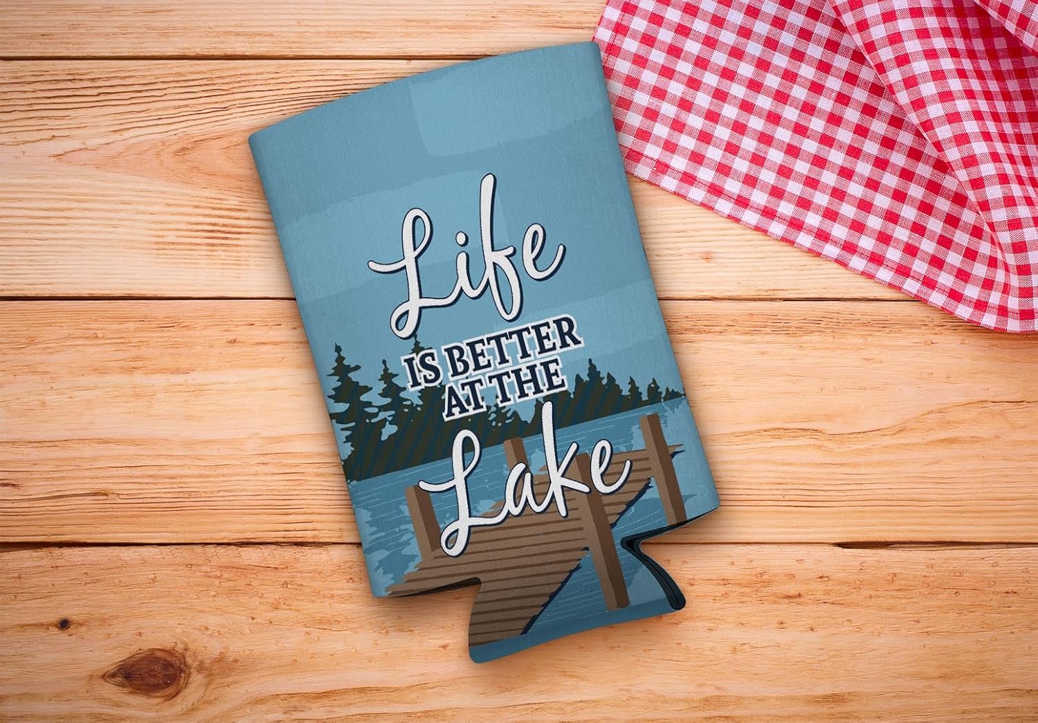 Lake Rental House Accessories Life is Better at the Lake 48-Pack Ultra Slim Drink Can Coolers Party Pack