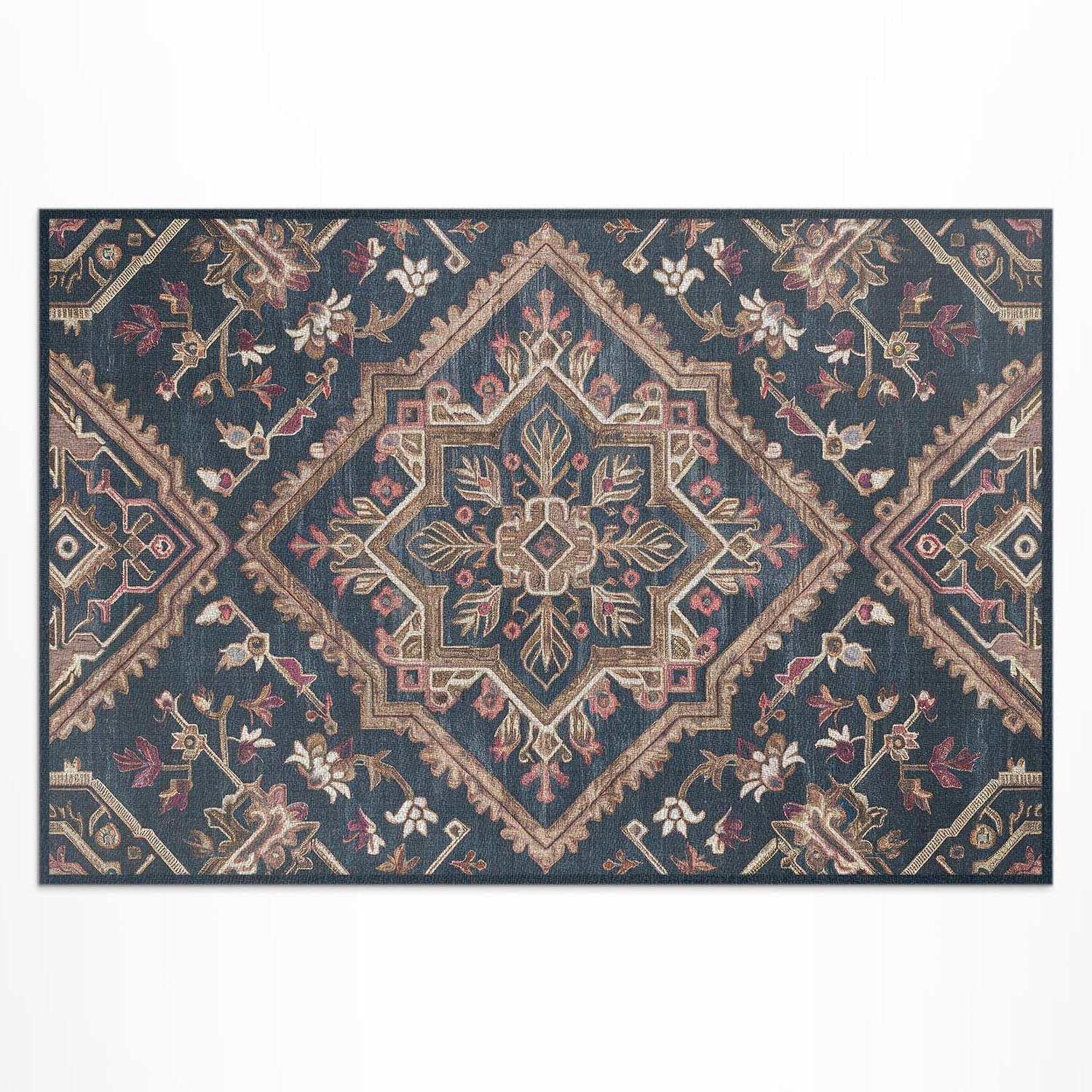Tapis extérieur PVC motif turc résistant aux UV grand format pour porche