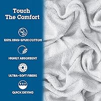 Vista 6 de Casa Lino Toallas de mano 100% algodón para baño, toallas de cocina suaves, altamente absorbentes y de secado rápido, juego de toallas de gimnasio