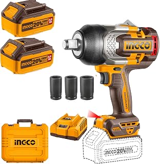 Ingco Cordless Impact Fixed Square Wrench, Brushless Motor, 3/4", 1350Nm, Integrated Work Light Price In India