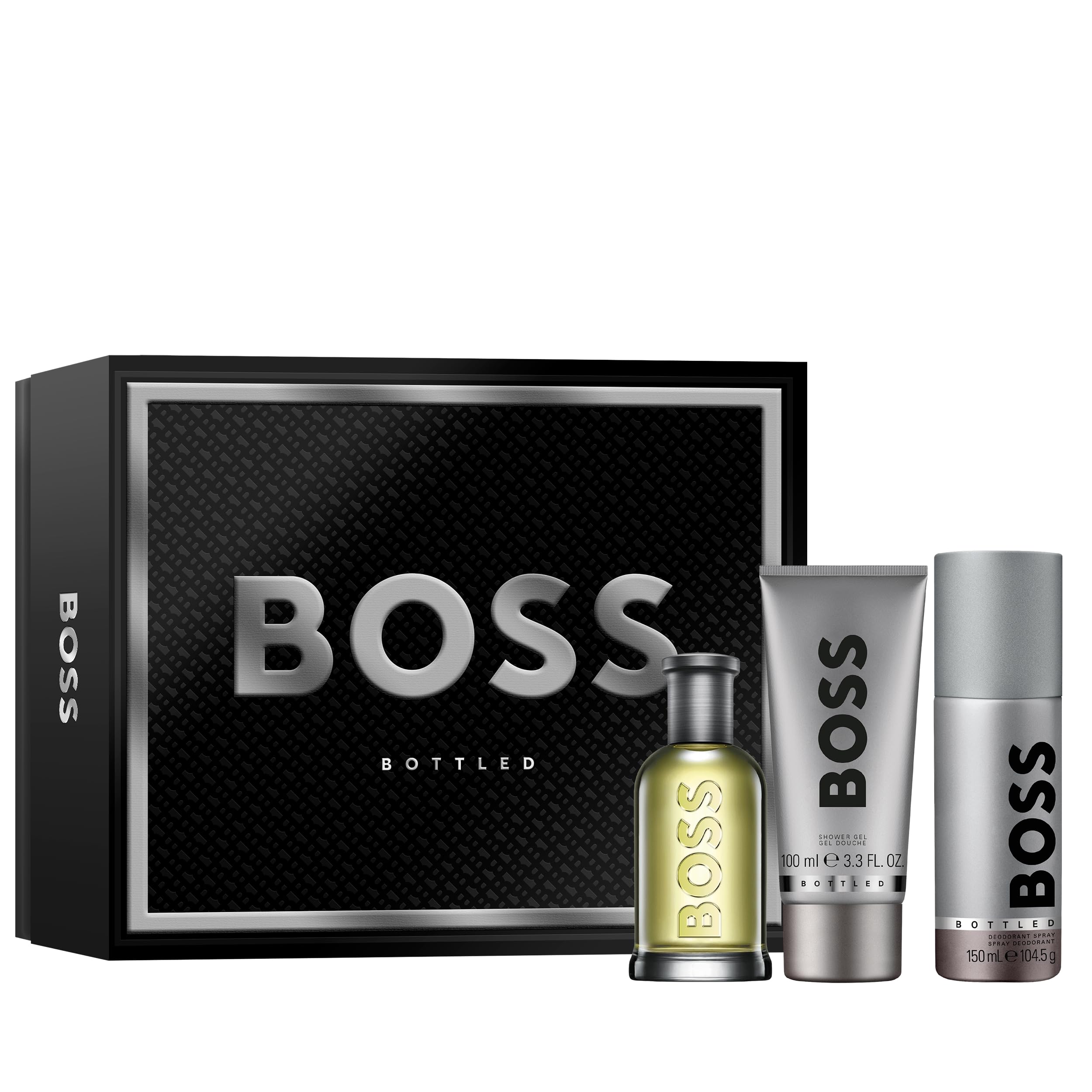 Estuche BOSS para hombre de 3 piezas Estuche de regalo festivo BOSS Bottled