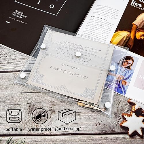 Miniatura 5 de 120 bolsas de joyería de PVC autosellables y 1 bolsa de maquillaje transparente para almacenamiento de joyas en 3 tamaños, pequeñas bolsas con