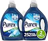 Purex Liquid Laundry Detergent, Mountain Breeze, 2X Concentrated, Pack of 2, 252 Total Loads
