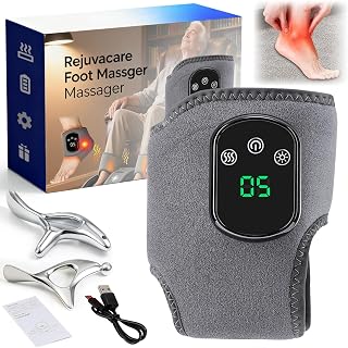 Rejuvacare Foot Massager - 3 Vibration Modes & 5 Heat Levels, 2026 Rejuvacare Triple Foot Renew Massager, for Circulation & Pain Relief, Foots Relaxation, Neuropathy, Plantar Fasciitis (1pc)