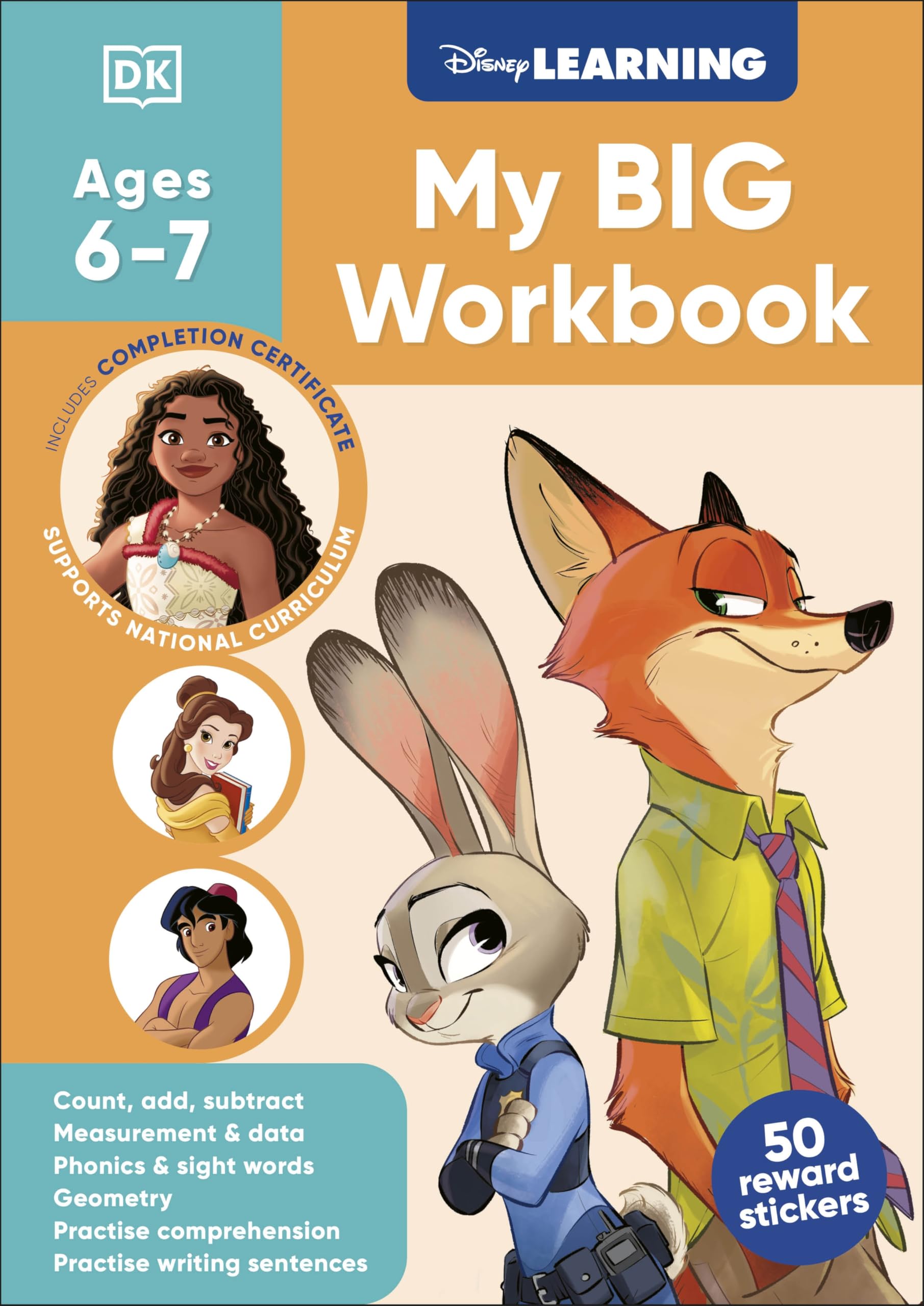 Disney Learning Big Workbook Ages 6-7 (Year 2): KS1 Maths & English Workbook for Kids, Aligned with National Curriculum