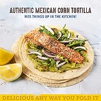 Vista 4 de Del Campo Tortillas de Maíz Suave 8 Pulgadas Redondas. 100% Natural, Sin Gluten y Auténtica Comida Mexicana de Maíz. Muchas opciones de porción