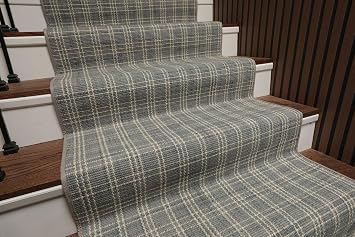 26"x8 Runner Multi Size Hand Woven Slate Flatweave Modern Plaid Wool Oriental Area Rug for Living Room, Kitchen, Bedroom, Home Office, Dining Room