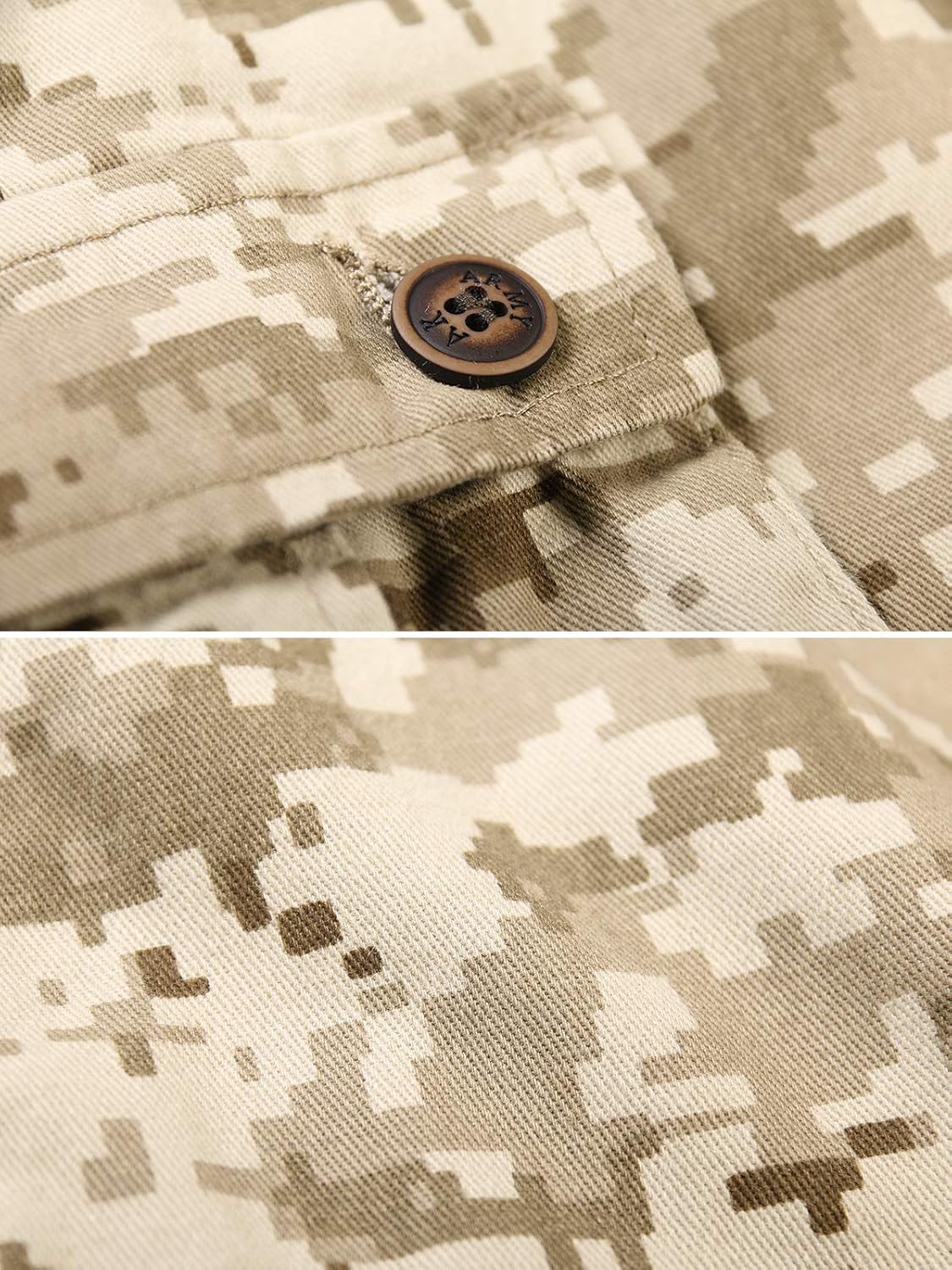 Boys' Camo Military Cargo Pants, 8 Pockets Casual Outdoor Scout Hiking Trousers - Image 4